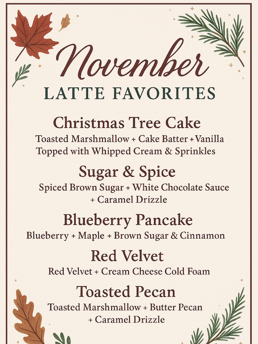 Milk & Honey Coffee Bar Photo Menu 2