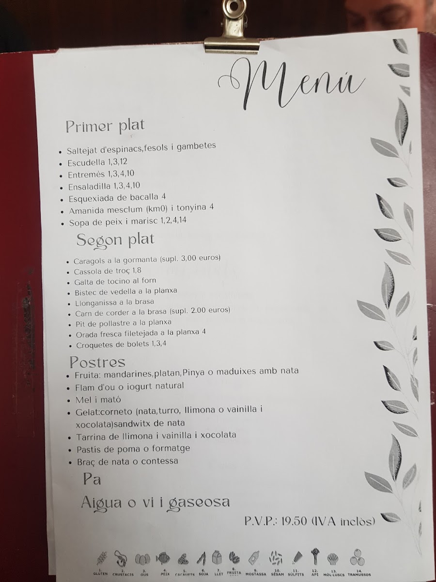 Bar-Restaurant Llavall Photo Menu 1