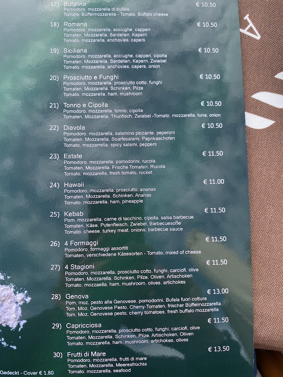 Yacht Bar Pizzeria Gelateria Photo Menu 2