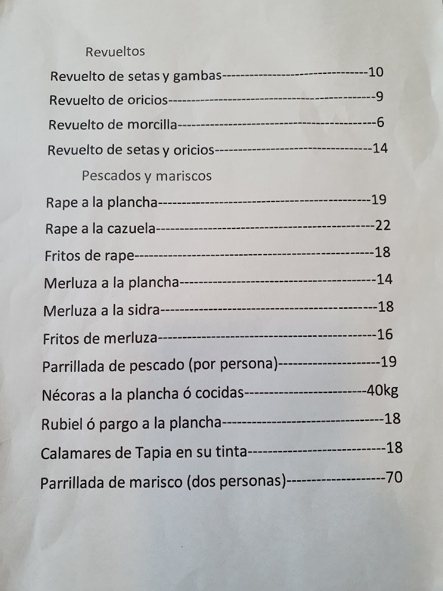 Sidrería La Cubierta Photo Menu 3
