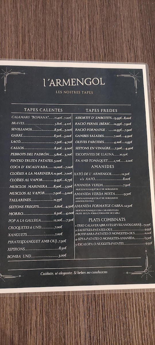 Restaurant l’Armengol Photo Menu 5