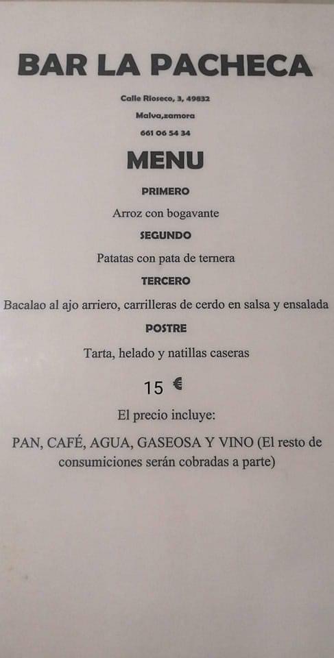 Bar La Pacheca Photo Menu 3