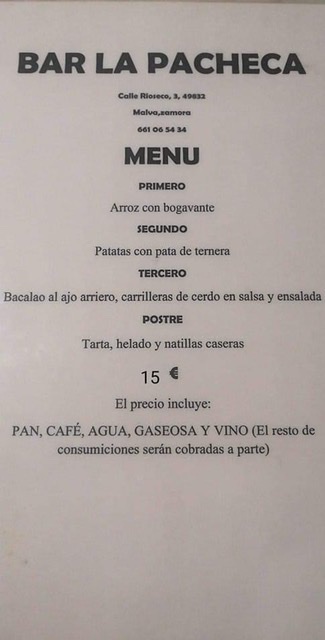Bar La Pacheca Photo Menu 4