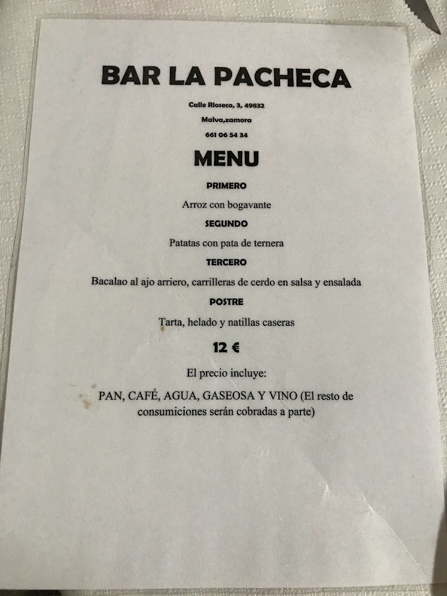 Bar La Pacheca Photo Menu 5