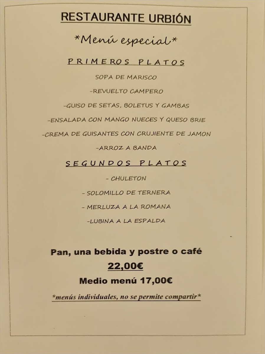 Restaurante Urbión Photo Menu 4