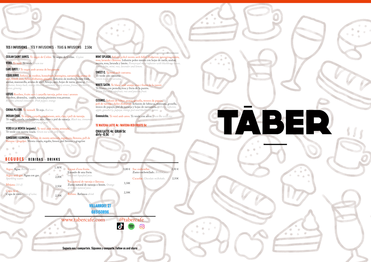 Tàber Cafè Photo Menu 1