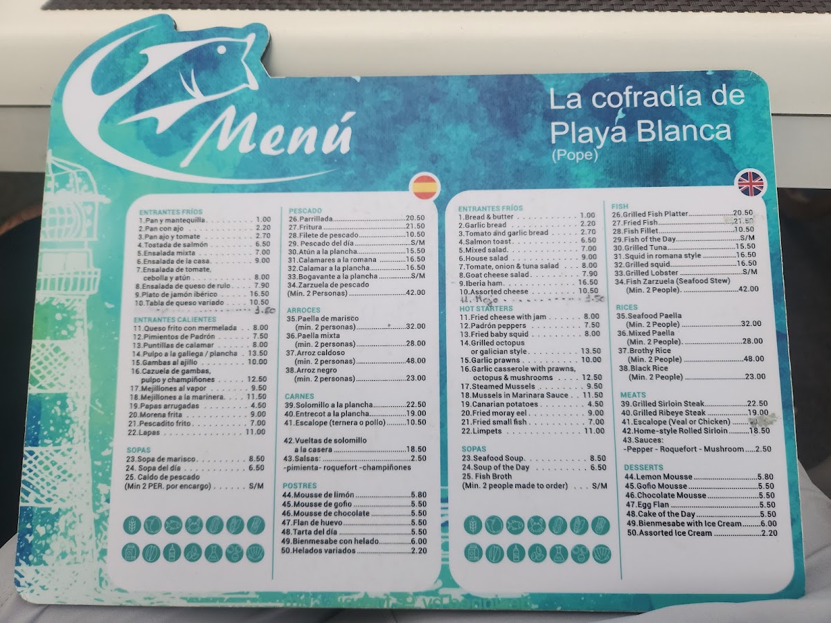 Cofradía de Pescadores Restaurante Photo Menu 1