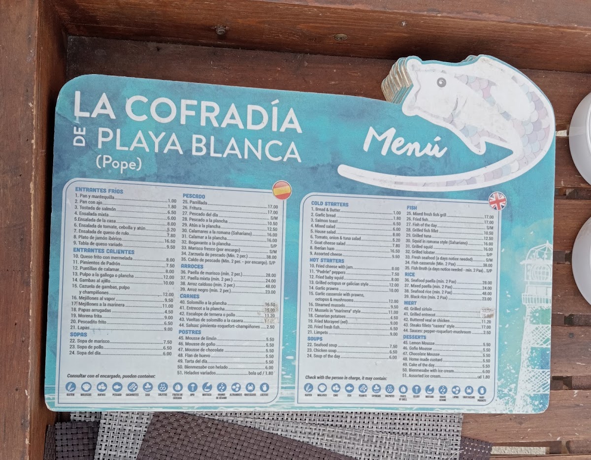 Cofradía de Pescadores Restaurante Photo Menu 3