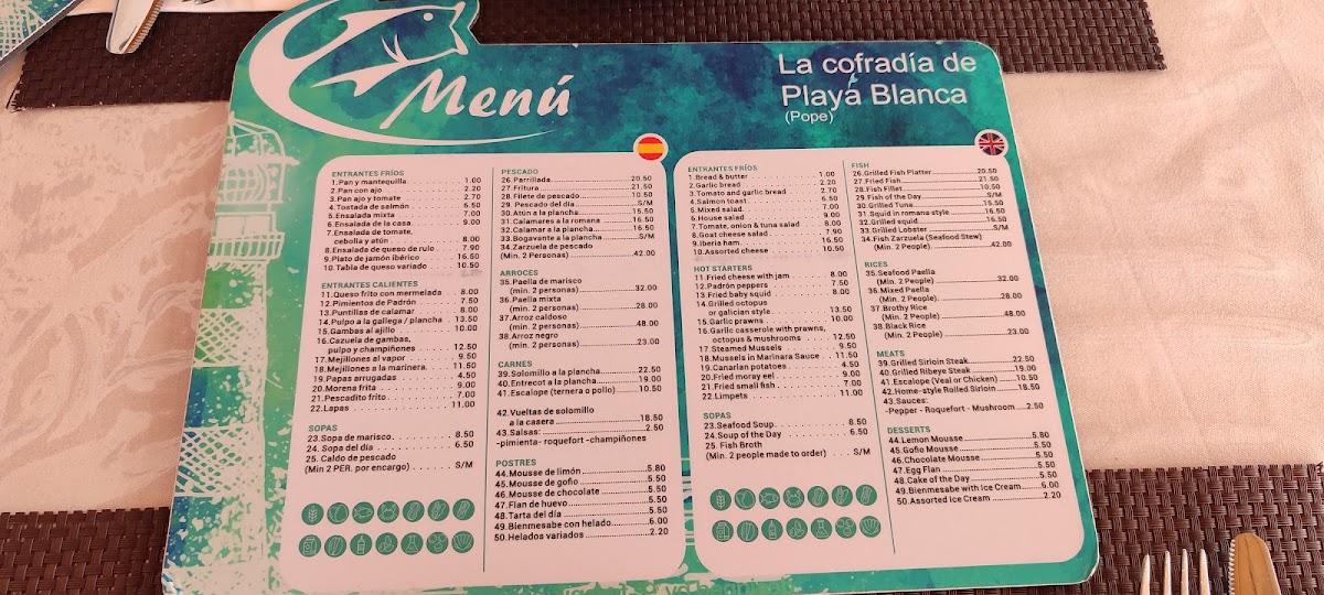 Cofradía de Pescadores Restaurante Photo Menu 7