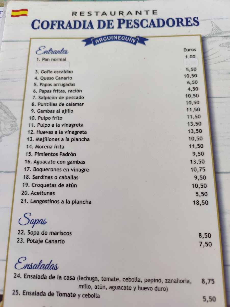 Cofradía de Pescadores Restaurante Photo Menu 9