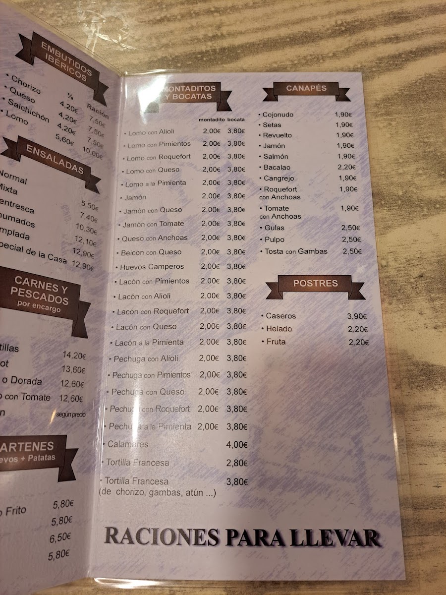 Taberna La Alegría Photo Menu 8