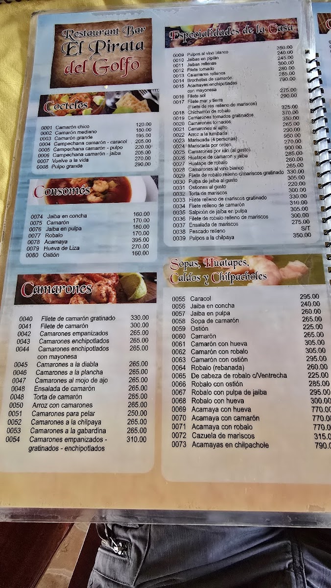 Restaurante Bar el Pirata del Golfo Photo Menu 2