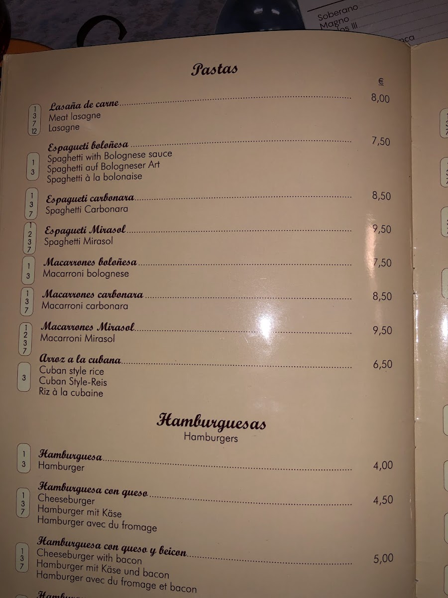 Mirasol Restaurant Photo Menu 7