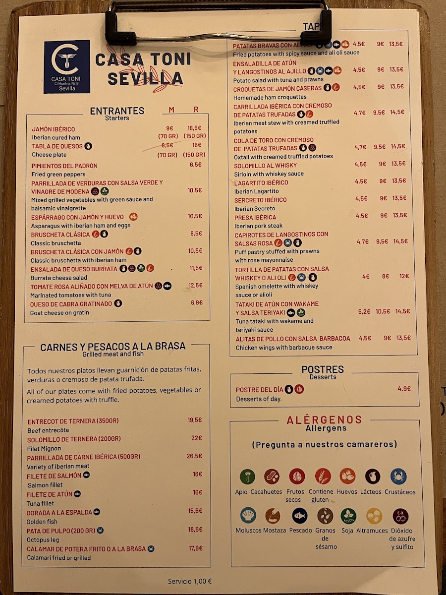 Restaurante Casa Toni Photo Menu 1