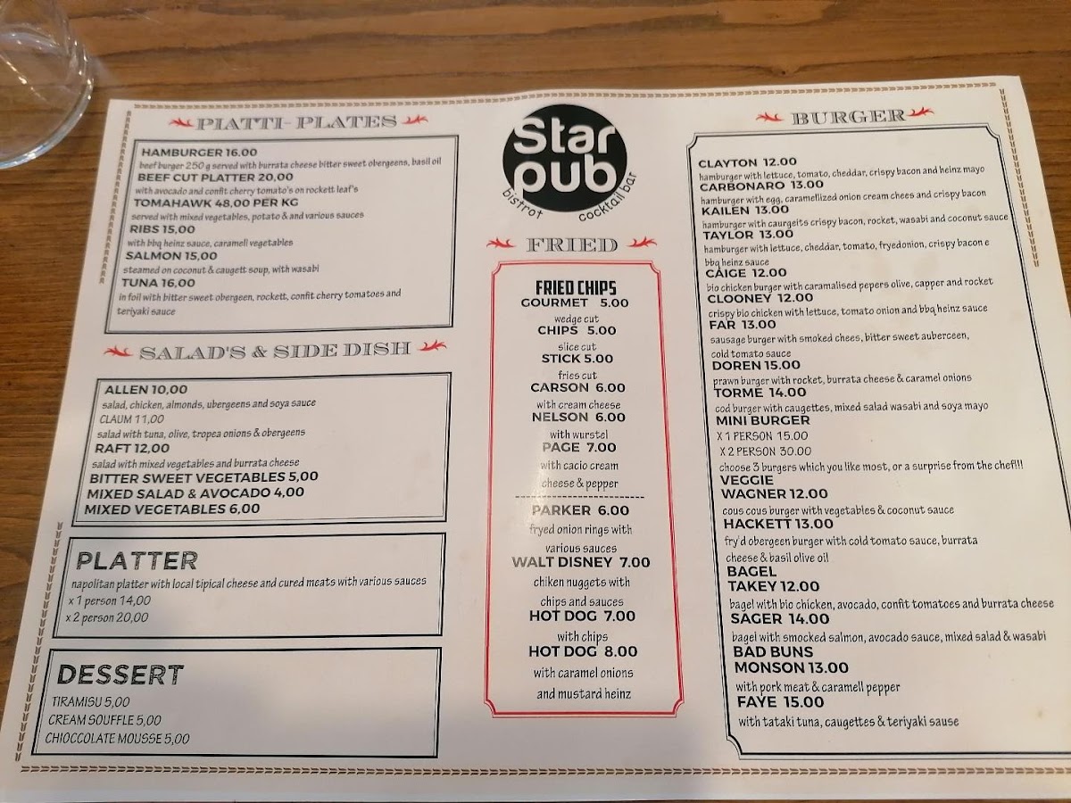 Star Pub Holy Burger Photo Menu 3
