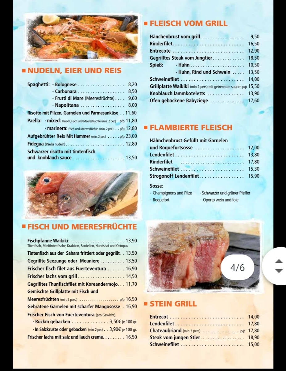 Waikiki Restaurant Snack Bar Grill Photo Menu 3