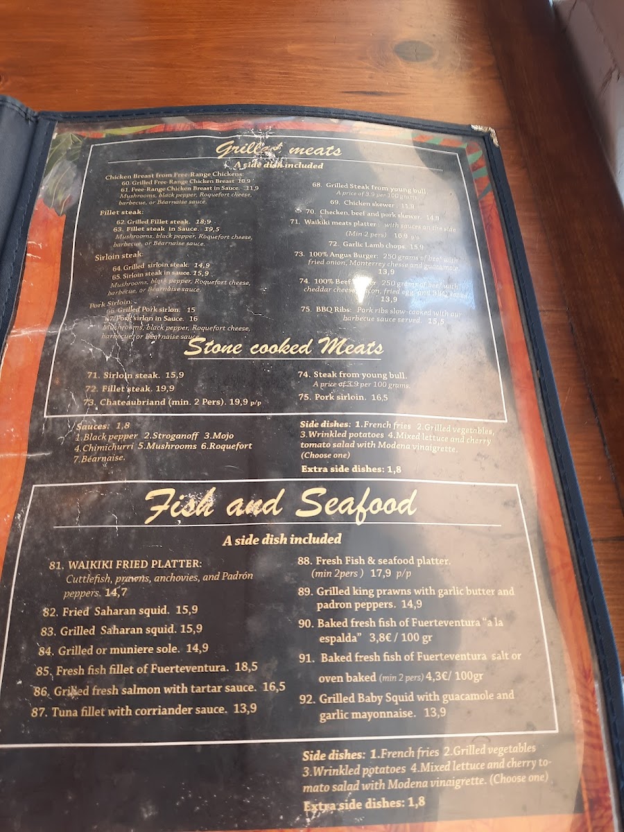 Waikiki Restaurant Snack Bar Grill Photo Menu 6