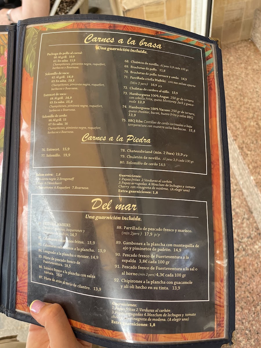Waikiki Restaurant Snack Bar Grill Photo Menu 7