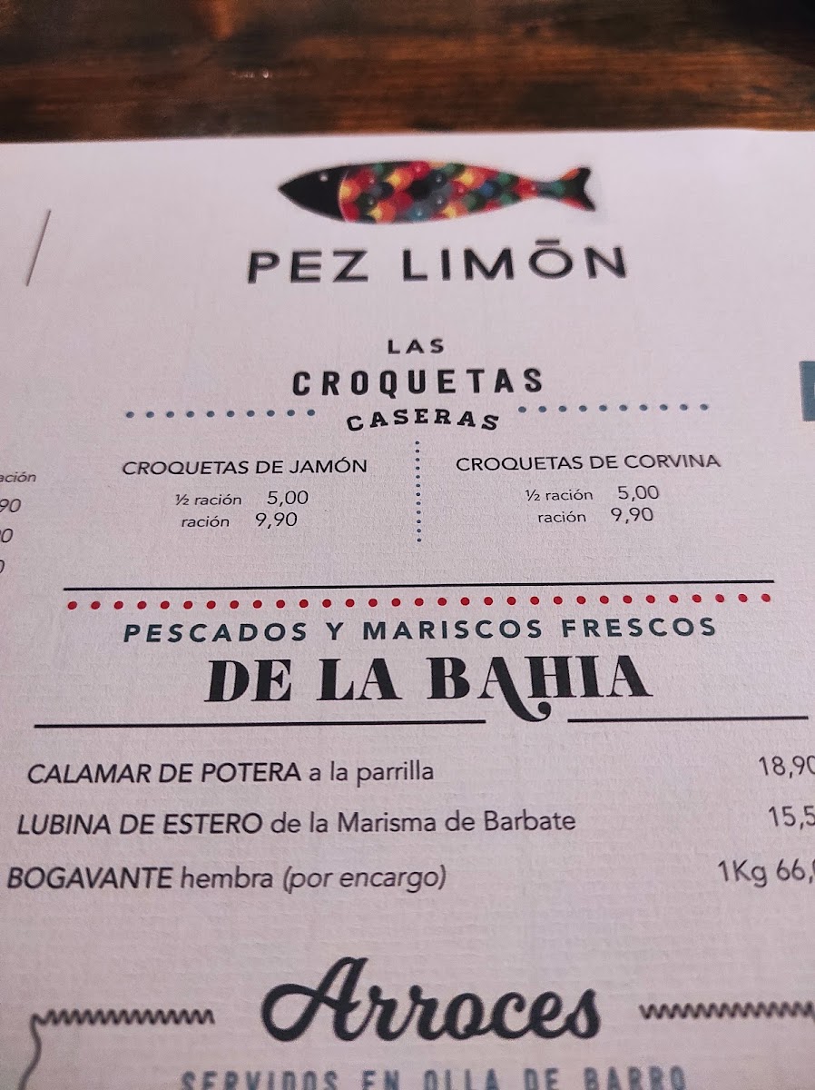 Arrocería Restaurante Pez Limón Photo Menu 4