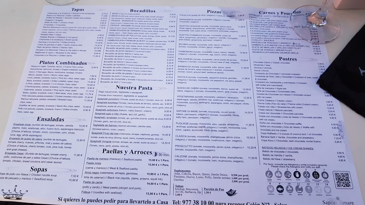 Restaurante Sapore di Mare Photo Menu 2