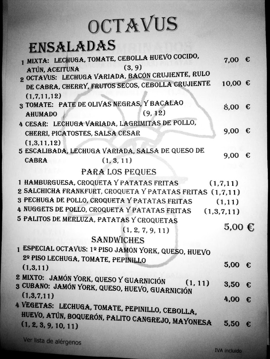 Cafetería restaurante Octavus Photo Menu 6