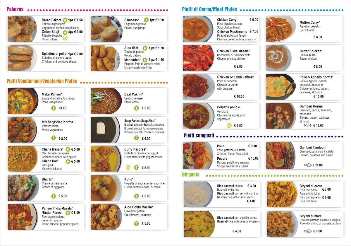 Namastè Indian Tandoori Food Photo Menu 1