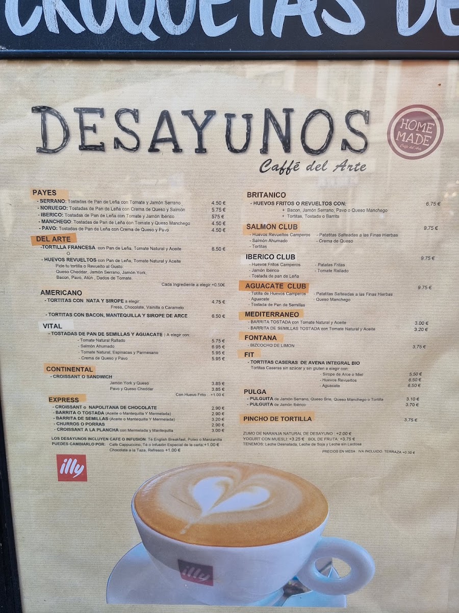 Art Caffe Photo Menu 1