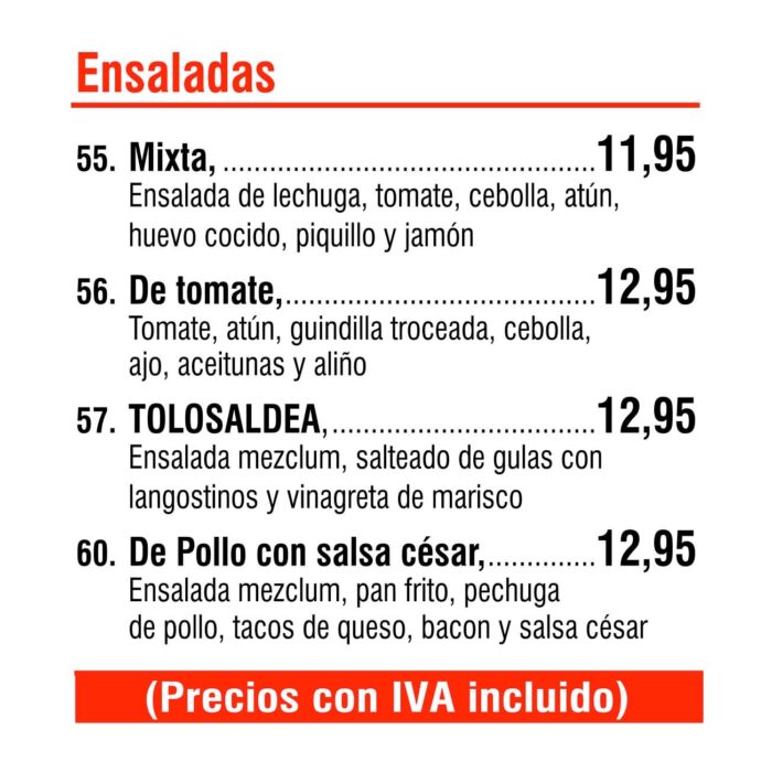 Restaurante Tolosaldea Photo Menu 3