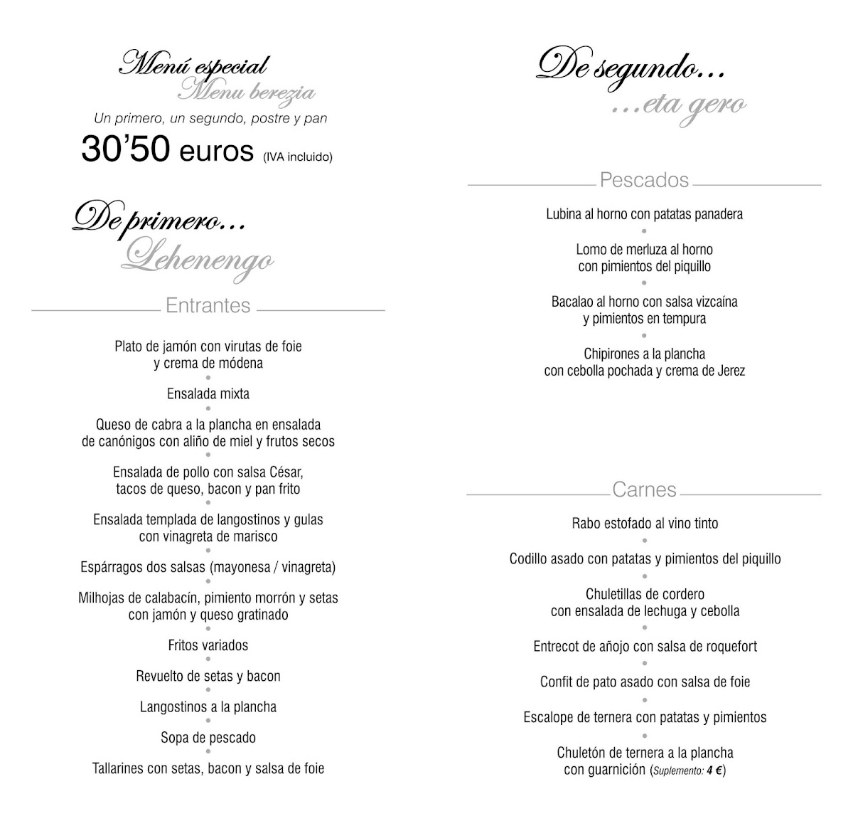 Restaurante Tolosaldea Photo Menu 6