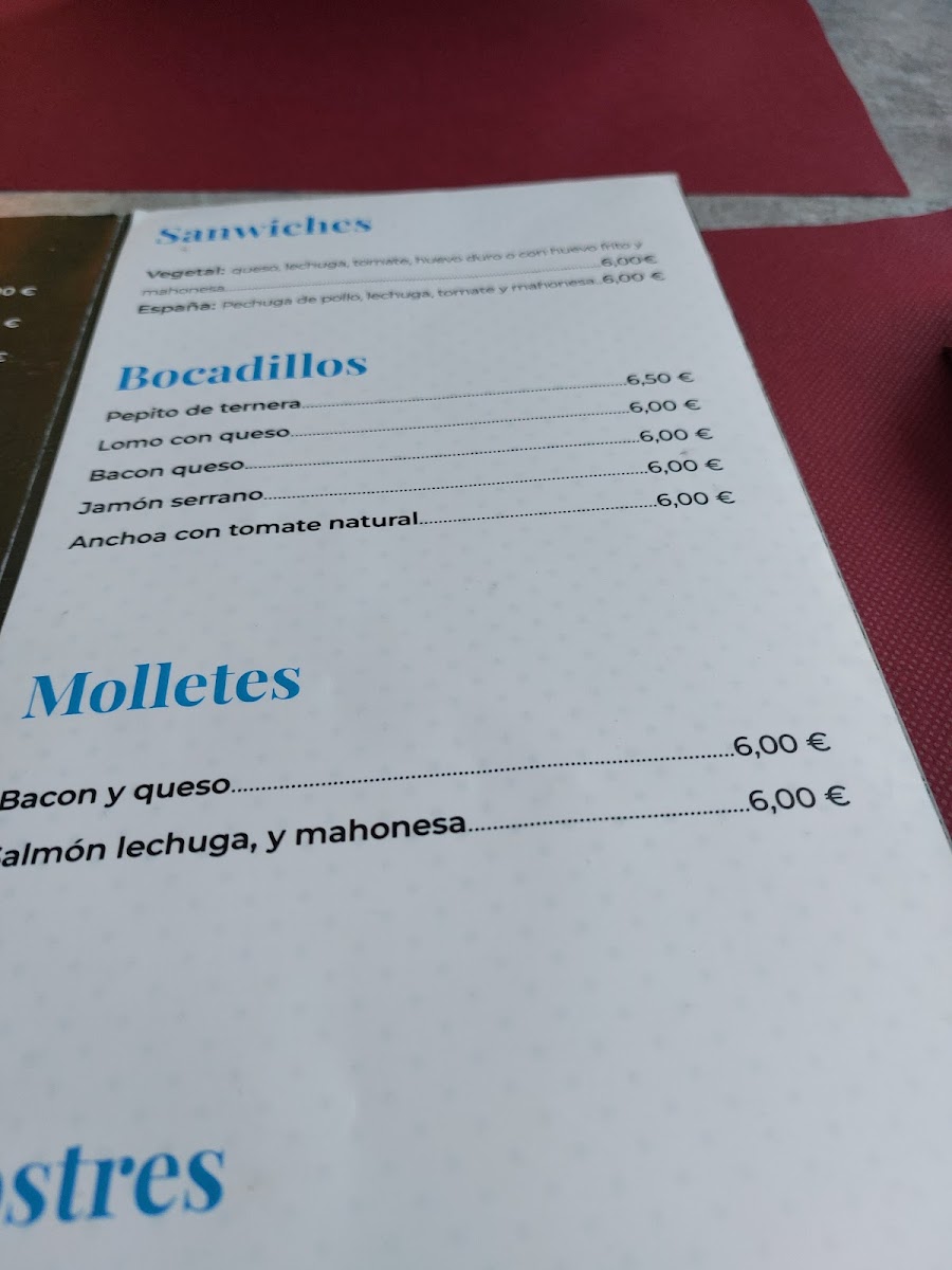 Café-Bar España Photo Menu 9