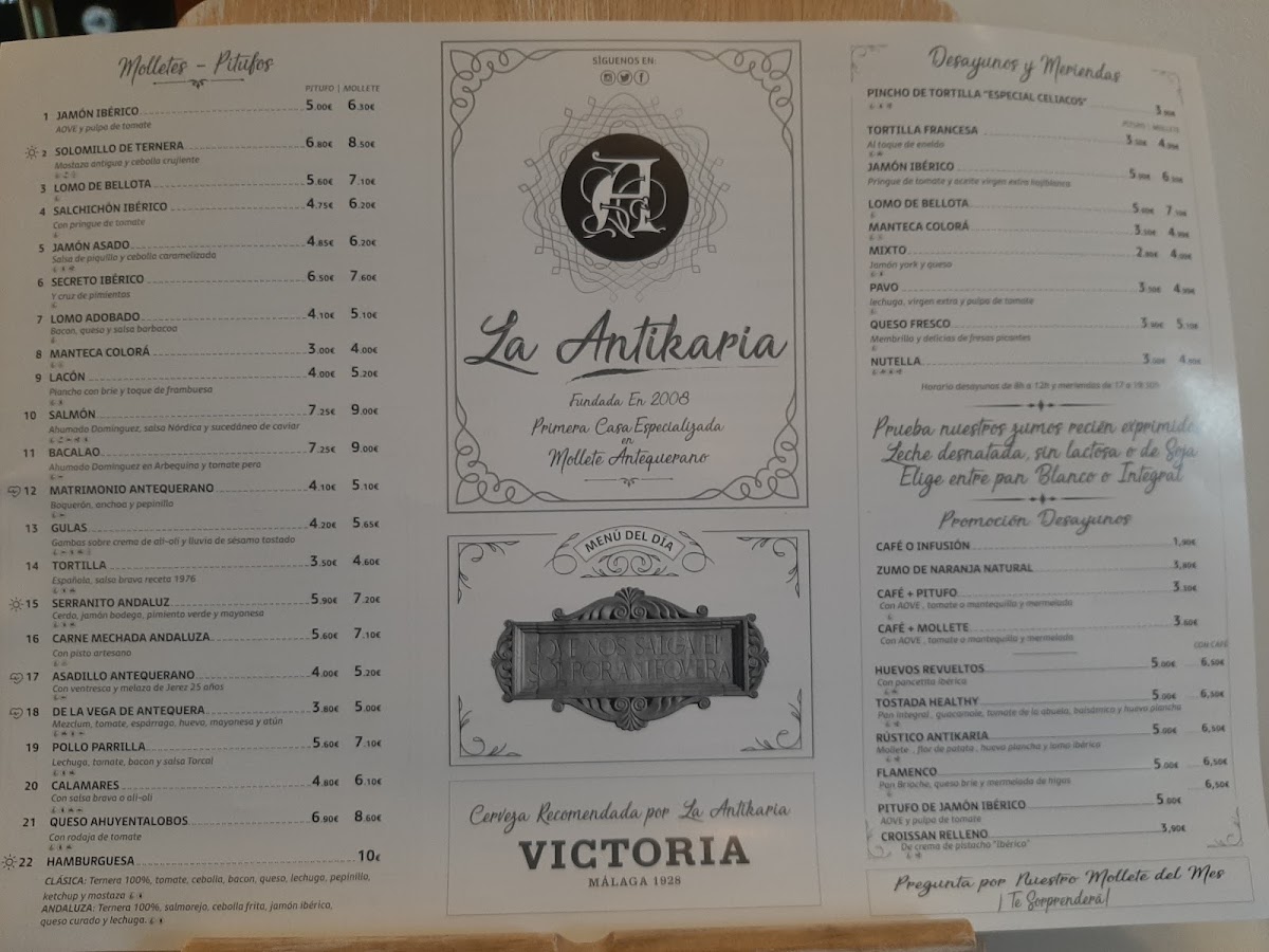 La Antikaria Photo Menu 1