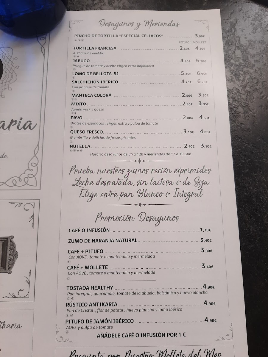 La Antikaria Photo Menu 10