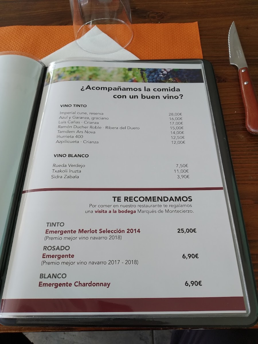 Iratzar Jatetxea Photo Menu 1