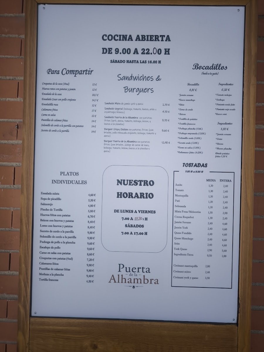 Restaurante Puerta De La Alhambra Photo Menu 7