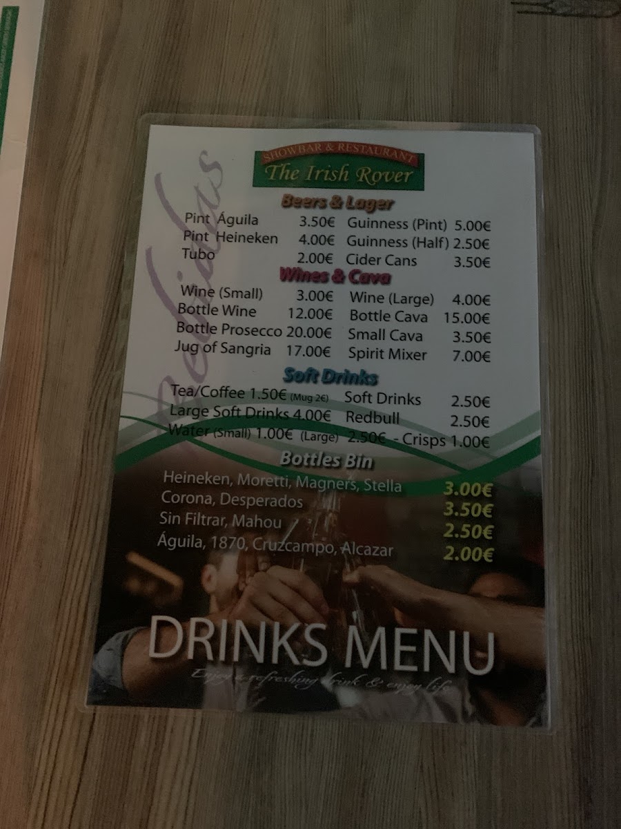 Irish Rover Photo Menu 8