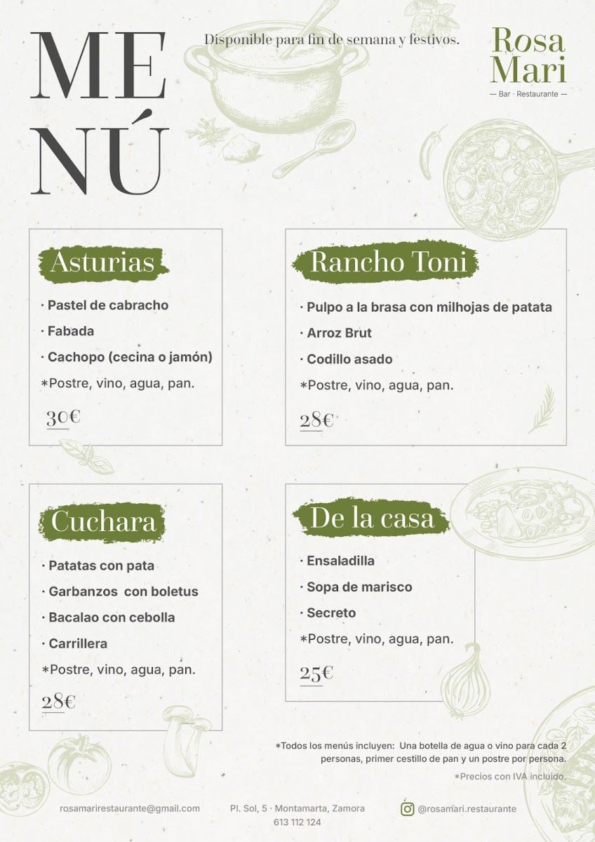 Restaurante Rosamari Photo Menu 1