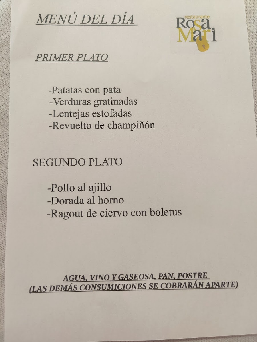 Restaurante Rosamari Photo Menu 2
