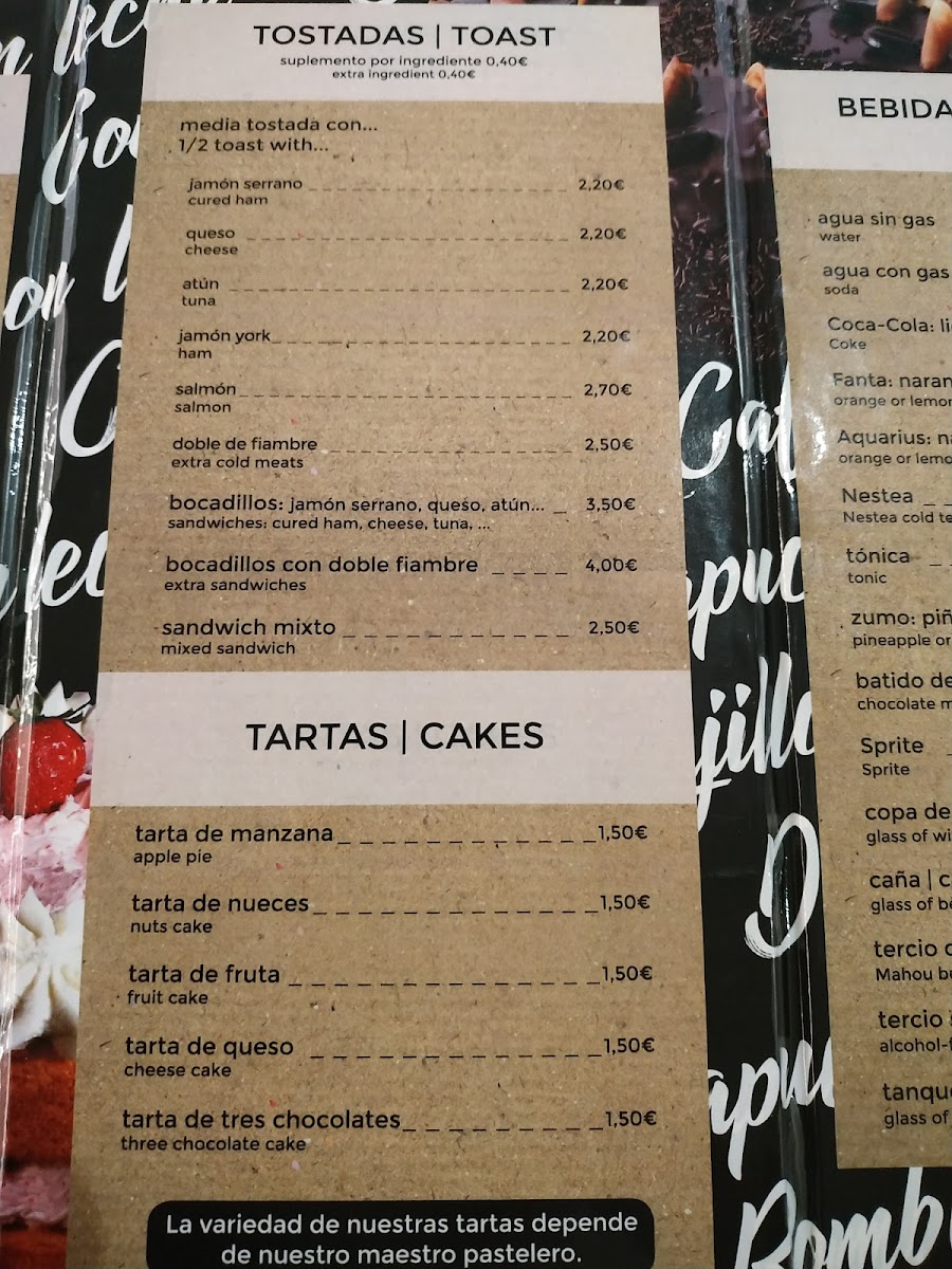 Cafetería Elígeme Photo Menu 3
