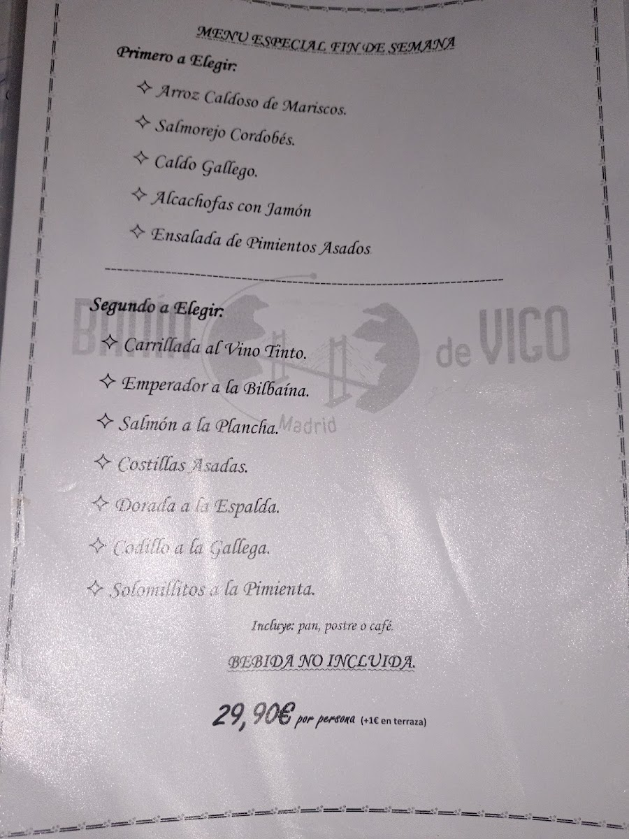Restaurante Bahía De Vigo Photo Menu 5