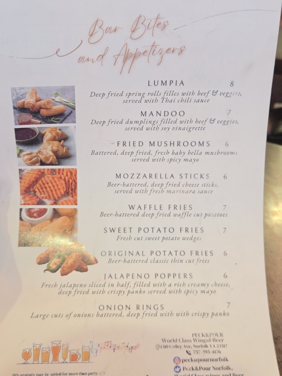 Peck & Pour, World Class Wings and Beer Photo Menu 3