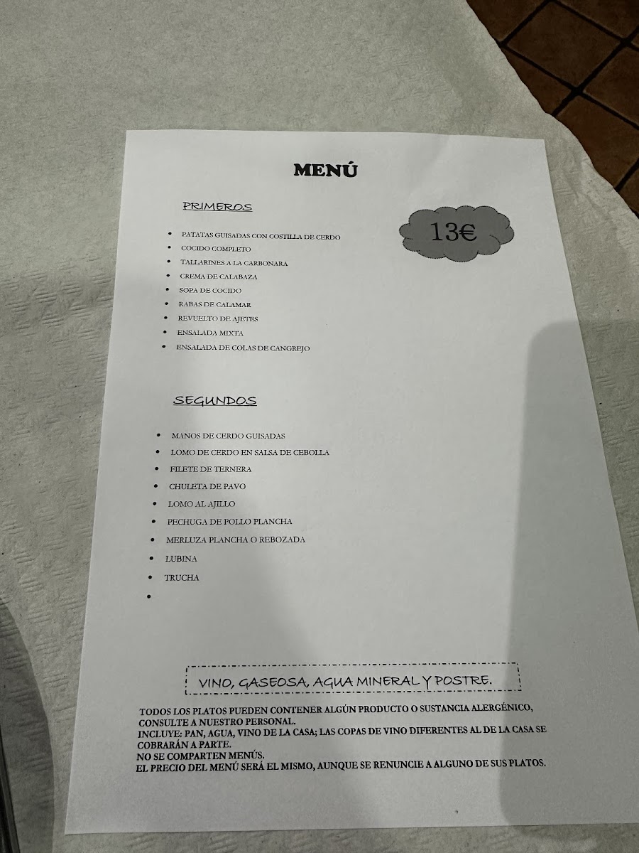 Mesón Restaurante El Pesebre Photo Menu 1