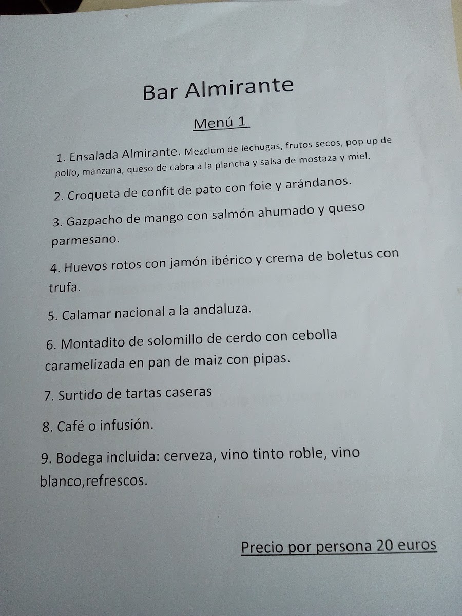 Bar Almirante Photo Menu 4