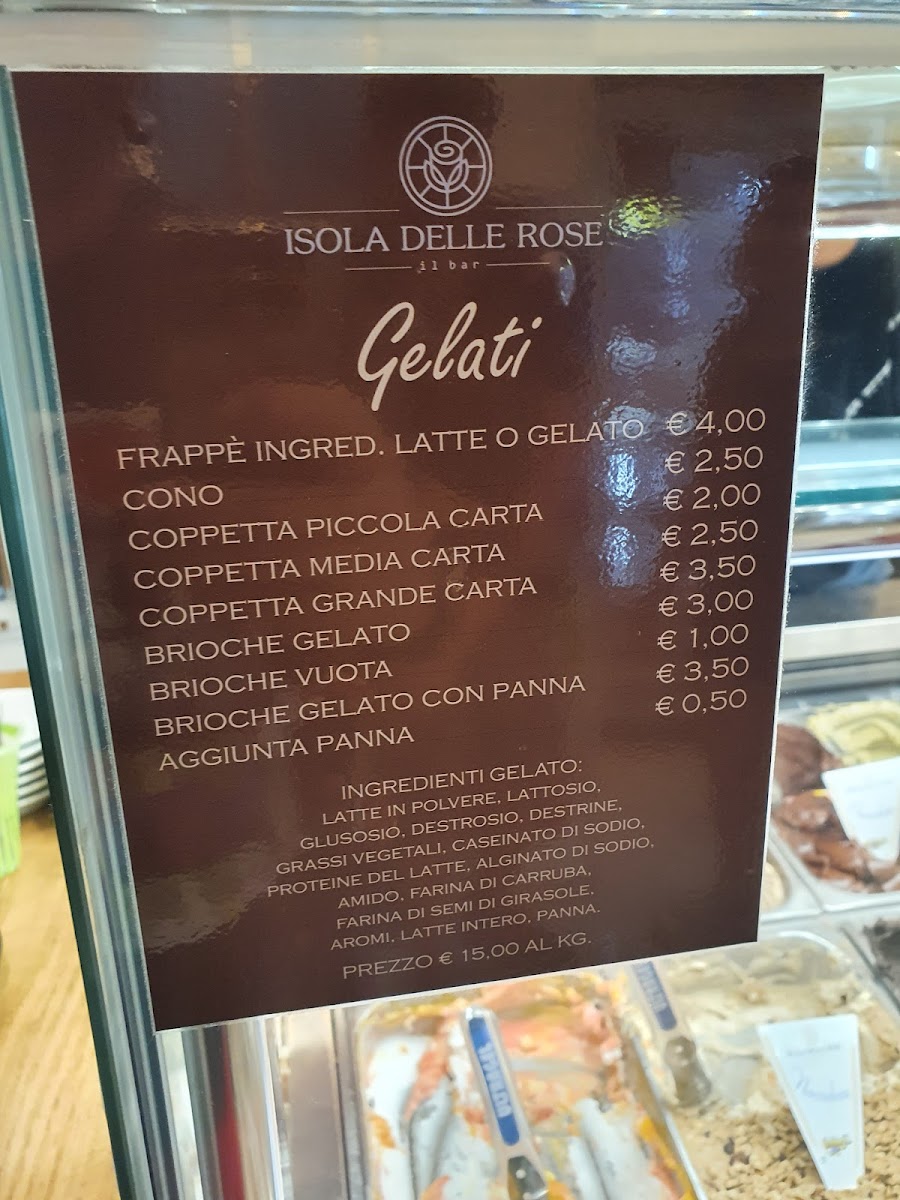 Isola delle Rose - Bar, Gelateria Photo Menu 4