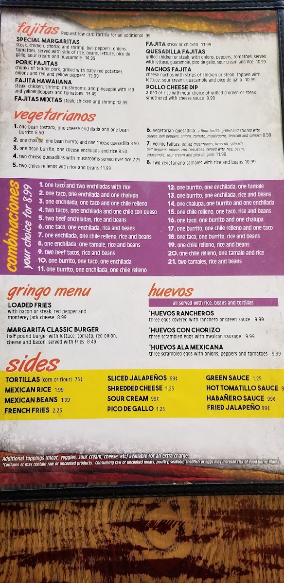 Margarita's Jalisco Photo Menu 2