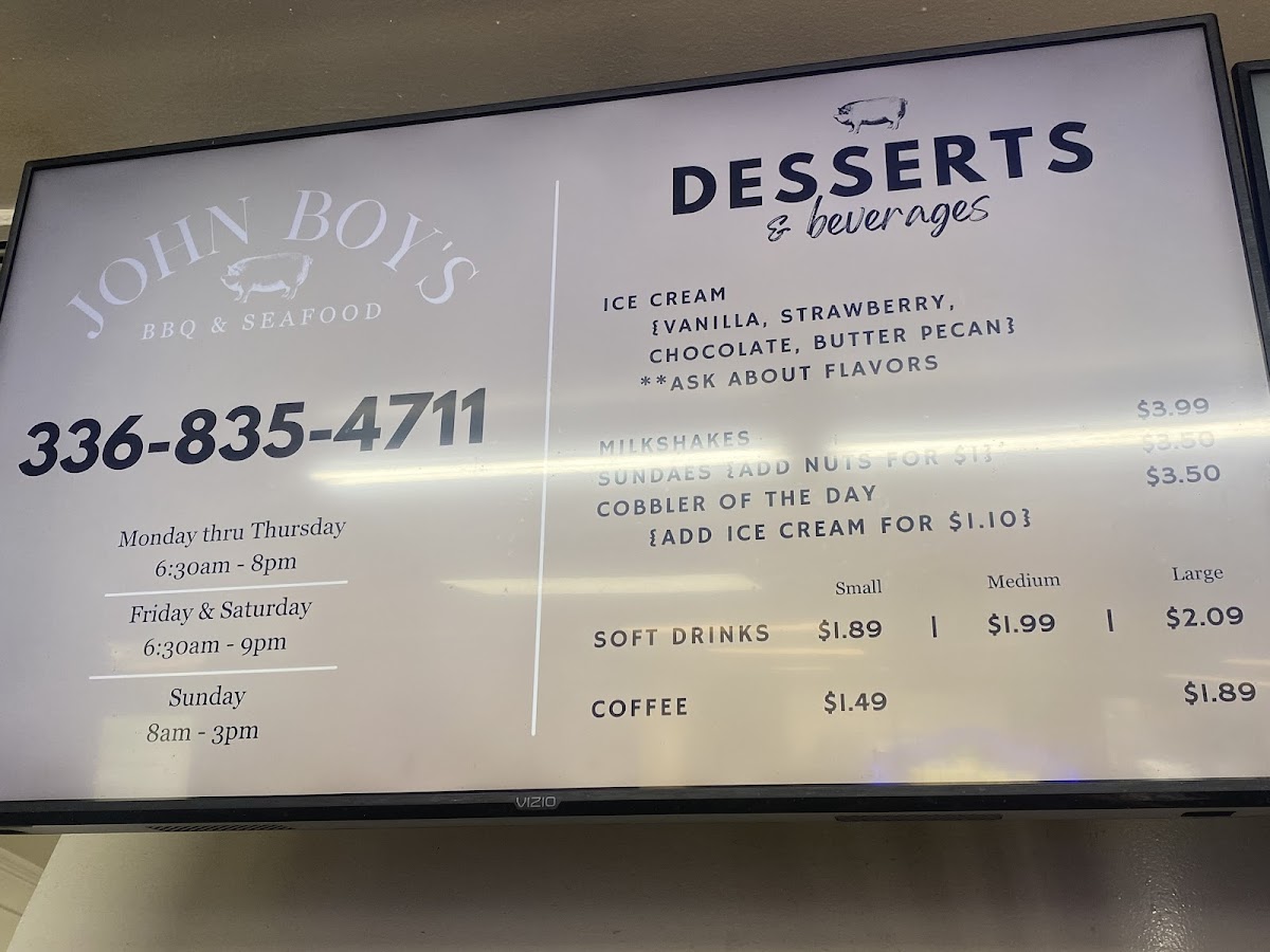 John Boy's BBQ & Seafood Photo Menu 3