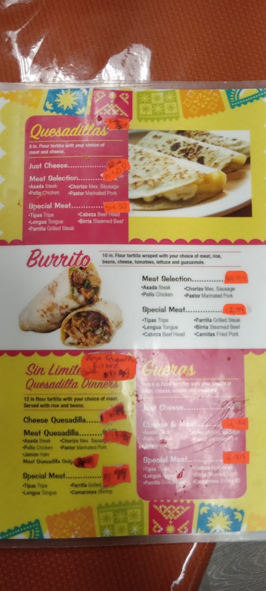 Sin Limite Taqueria Photo Menu 10