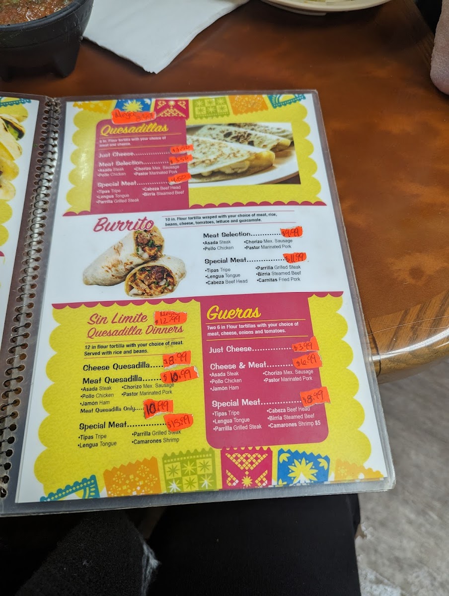 Sin Limite Taqueria Photo Menu 3