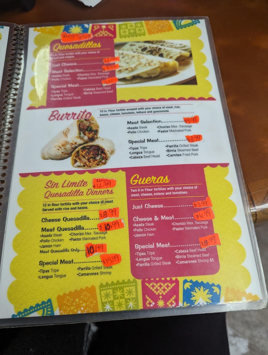 Sin Limite Taqueria Photo Menu 5