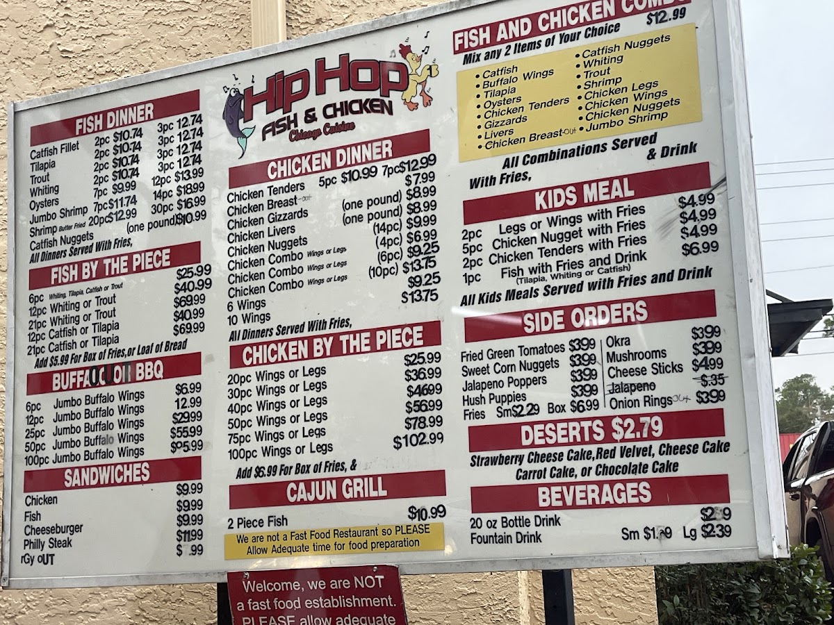 Hip Hop Fish & Chicken Photo Menu 2