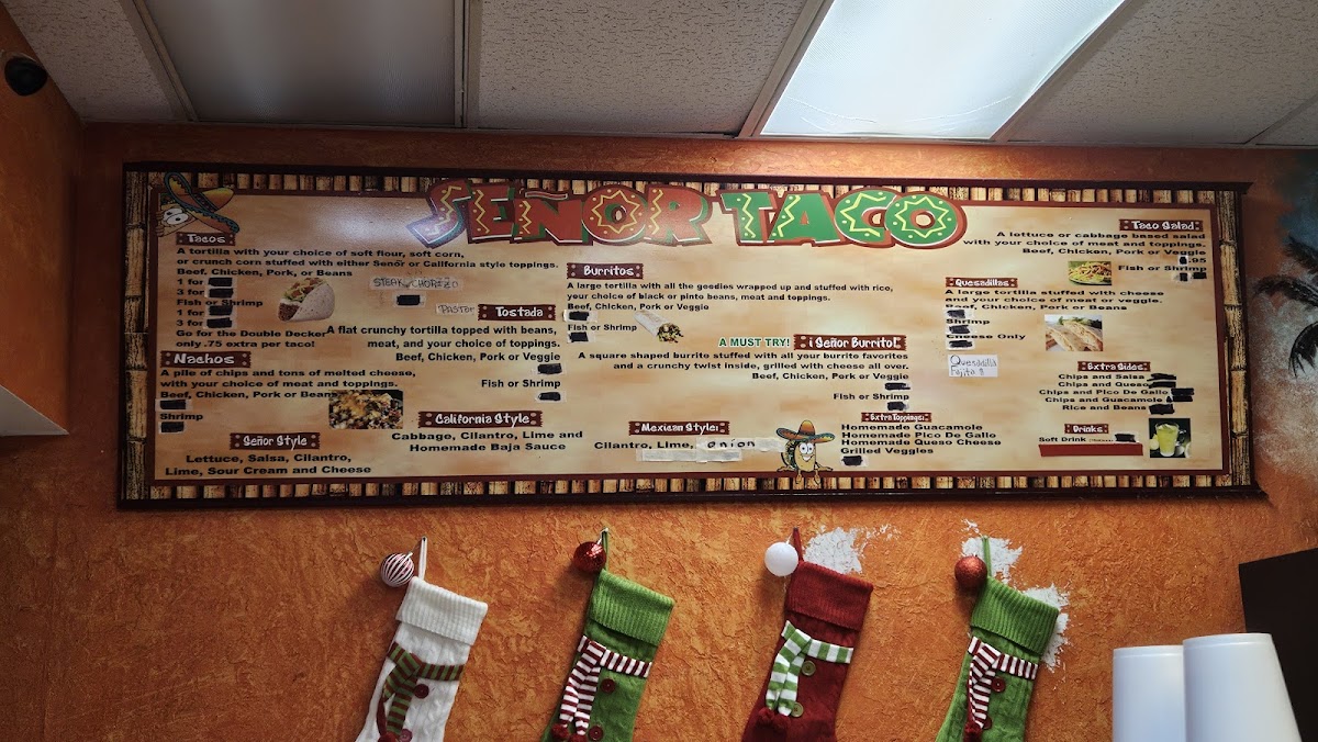 Señor Taco Photo Menu 1